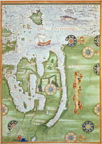 Fol.10v Map of Scandinavia and Northern Russia by Guillaume Le Testu