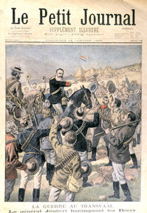 The War in the Transvaal: General Joubert encouraging the Boers by French School