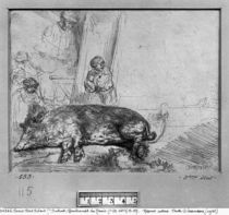 The Sow, 1643 by Rembrandt Harmenszoon van Rijn