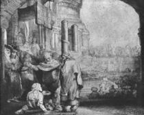 St. Peter and St. John at the Entrance to the Temple by Rembrandt Harmenszoon van Rijn