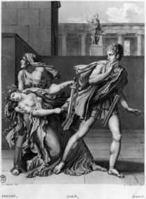 Phaedra, Oenone and Hippolytus by Anne Louis Girodet de Roucy-Trioson