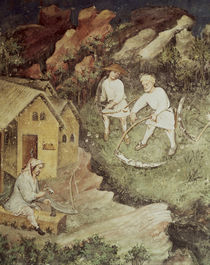 The Month of July, detail of reaping by Bohemian School