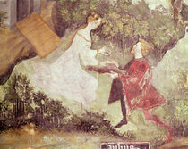 The Month of July, detail of a couple von Bohemian School