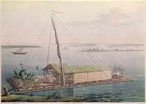Raft on the Guayaquil River by Pierre Antoine Marchais