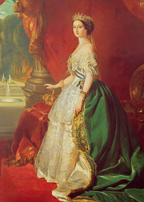Empress Eugenie after a portrait by Francois Xavier Winterhalter by Francois Gabriel Guillaume Lepaulle