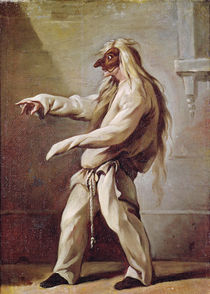 Character from the Commedia dell'Arte by Claude Gillot