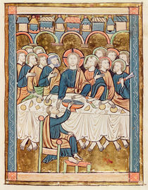 Ms 3016 fol.14 The Last Supper by French School