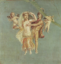 Mars and Venus with cherubs on a blue background von Roman