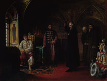 Metropolitan Philip of Moscow with Tsar Ivan the Terrible von Jakov Prokopyevich Turlygin