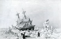 HMS Terror held on ice, 1836 by English School