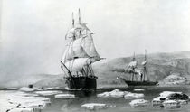 HMS Assistance and Pioneer breaking out of Winter quarters in 1854 by English School