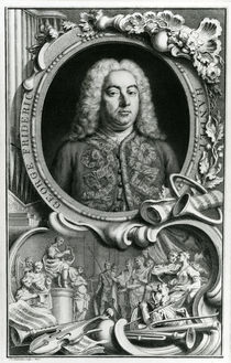 Portrait of George Frederick Handel by Jacobus Houbraken