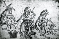 Scene with a musician playing the bagpipes by Anonymous