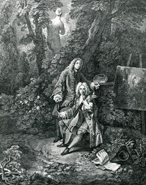 Jean Antoine Watteau and his friend Monsieur de Julienne by Jean Antoine Watteau