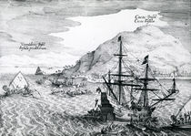 View of Cocos Island and Verraders Island by Mattaus the Younger Merian