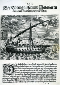 Ship from 'India Orientalis' by Theodore de Bry
