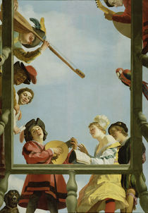 Musical Group on a Balcony by Gerrit van Honthorst