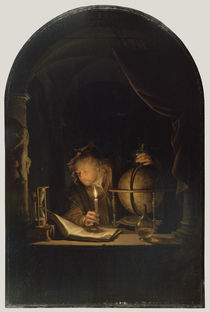 Astronomer by Candlelight, c.1650 by Gerrit or Gerard Dou