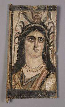 Panel with Painted Image of Isis by Roman Period Egyptian