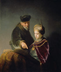A Young Scholar and his Tutor von Rembrandt Harmenszoon van Rijn