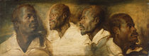 Four Studies of Male Head, c.1617-1620 by Peter Paul Rubens