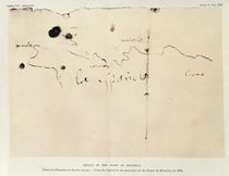 Sketch of the coast of Espanola by Christopher Columbus