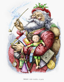 Merry Old Santa Claus, engraved by the artist by Thomas Nast