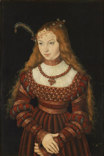 Betrothal portrait of Sybille of Cleves by Lucas, the Elder Cranach