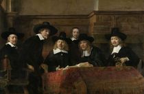 The Wardens of the Amsterdam Drapers’ Guild by Rembrandt Harmenszoon van Rijn