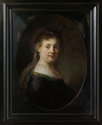 Young Woman in Fantasy Costume by Rembrandt Harmenszoon van Rijn