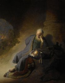 Jeremiah lamenting over the Destruction of Jerusalem by Rembrandt Harmenszoon van Rijn