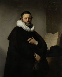 Portrait of Johannes Wtenbogaert by Rembrandt Harmenszoon van Rijn
