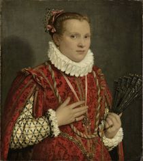 Portrait of a Young Woman, 1560-78 von Giovanni-Battista Moroni