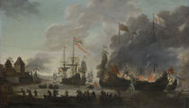 The Dutch Burn English Ships during the Expedition to Chatham von Jan van Leyden