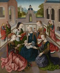 The Virgin and Child with Four Holy Virgins by Master of the Virgo Inter Virgines