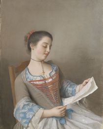 'La liseuse" Marianne Lavergne von Jean-Etienne Liotard