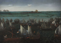 Battle between Dutch and Spanish Ships on the Haarlemmermeer by Hendrick Cornelisz. Vroom