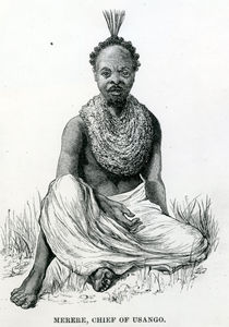 Merere, chief of the Usango from 'Travels in Africa' by English School