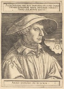 Self-Portrait, 1530 by Heinrich Aldegrever