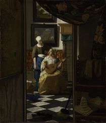 The Love Letter, c.1669-70 von Jan Vermeer