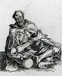 Seated Beggar by Jacques Callot