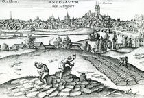 Slate Quarry in Angers, 1561 by Joris Hoefnagel