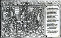 Pope Urban II presiding over the Council of Clermont in 1095 von French School