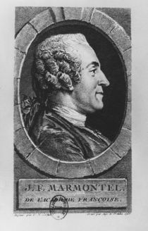 Portrait of Jean François Marmontel by Augustin de Saint-Aubin