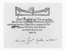 Signature of François Rabelais von French School