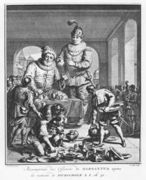 Gargantua rewarding officers after the victory of Picrochole by Pierre Tanje