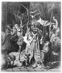 The Pinochle Player, illustration from 'Gargantua and Pantagruel' von Gustave Dore