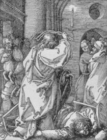 Christ expelling the moneychangers from the temple by Albrecht Dürer