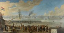 Battle of Livorno, 14th March 1653 by Dutch School