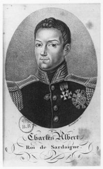 Charles Albert, King of Sardinia by French School
